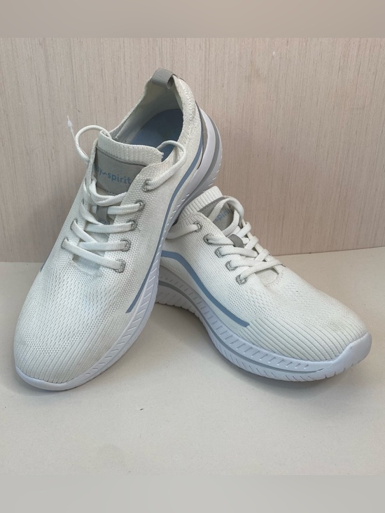 Easy Spirit Shoes - Easy Spirit Women’s Gage Lace-Up Casual Sneakers White/Gray/Blue 9.5M
